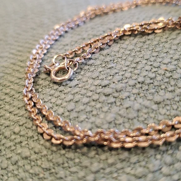 Vintage 925 Silver Necklace, Sweet SUPER Unique Chain, 22 Inches - Picture 2 of 9